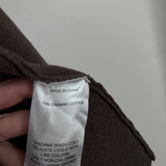 QUINCE 100% Organic Cotton Knit Blazer M Taupe Brown Pockets Classic Minimalist - Picture 7 of 11